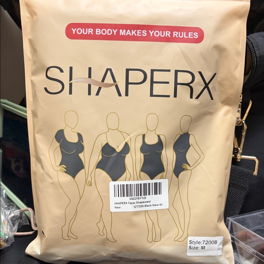 SHAPERX Black Shapewear Bodysuit